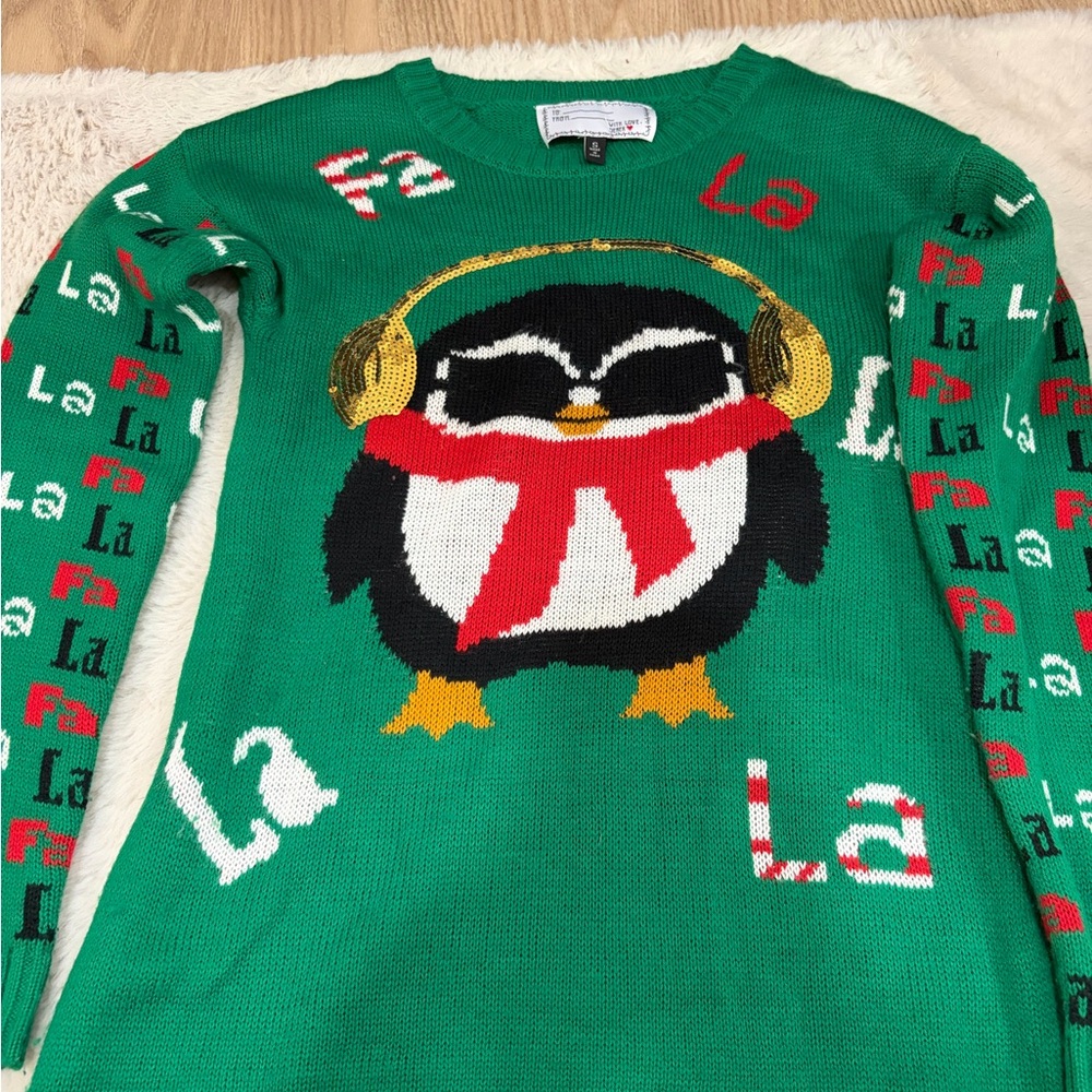 Target Green Penguin Sweater